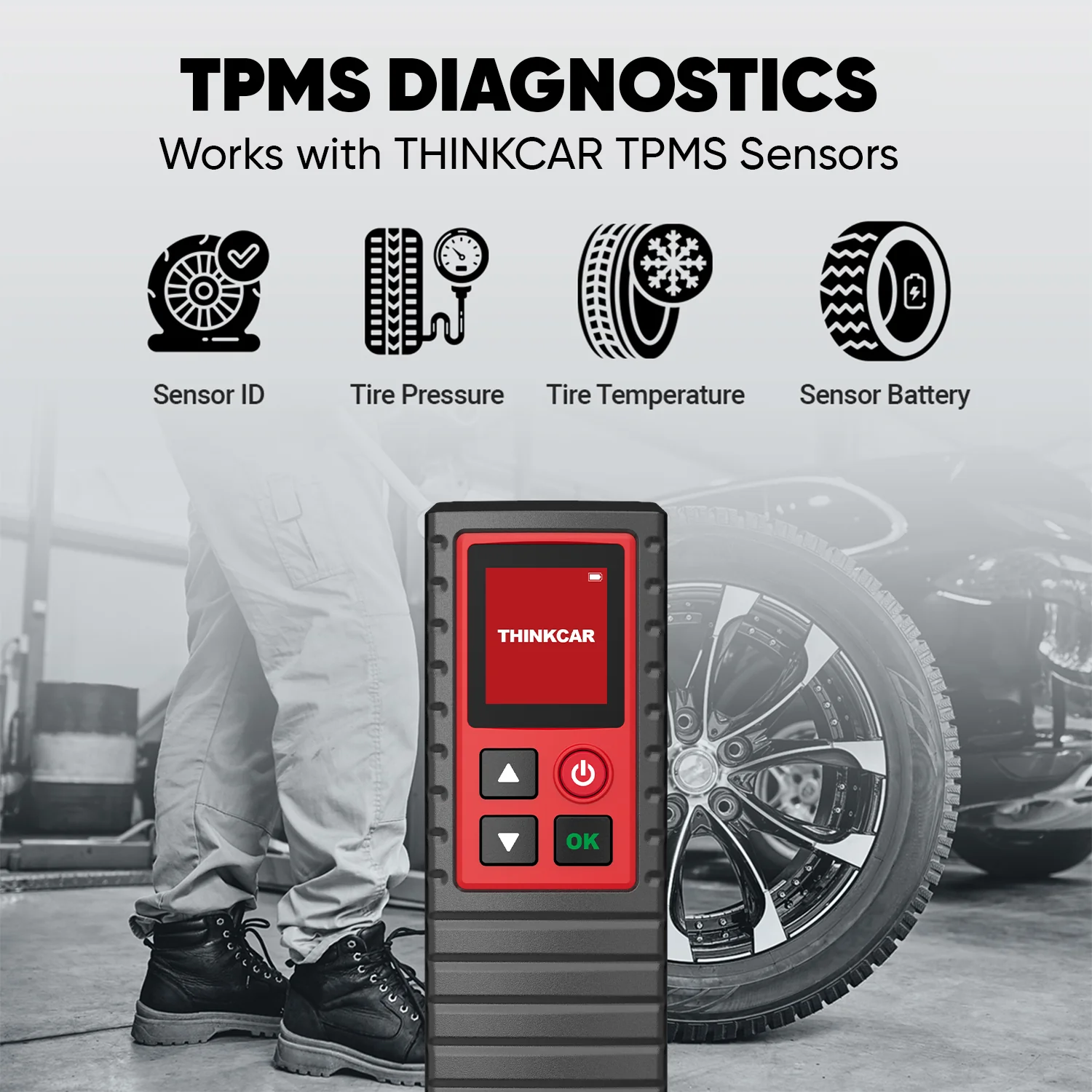 Thinkcar All-In-One Service Kit - OBD2 Scanner TPMS Automotive Diagnostic Equipment Test Tools - Image 6