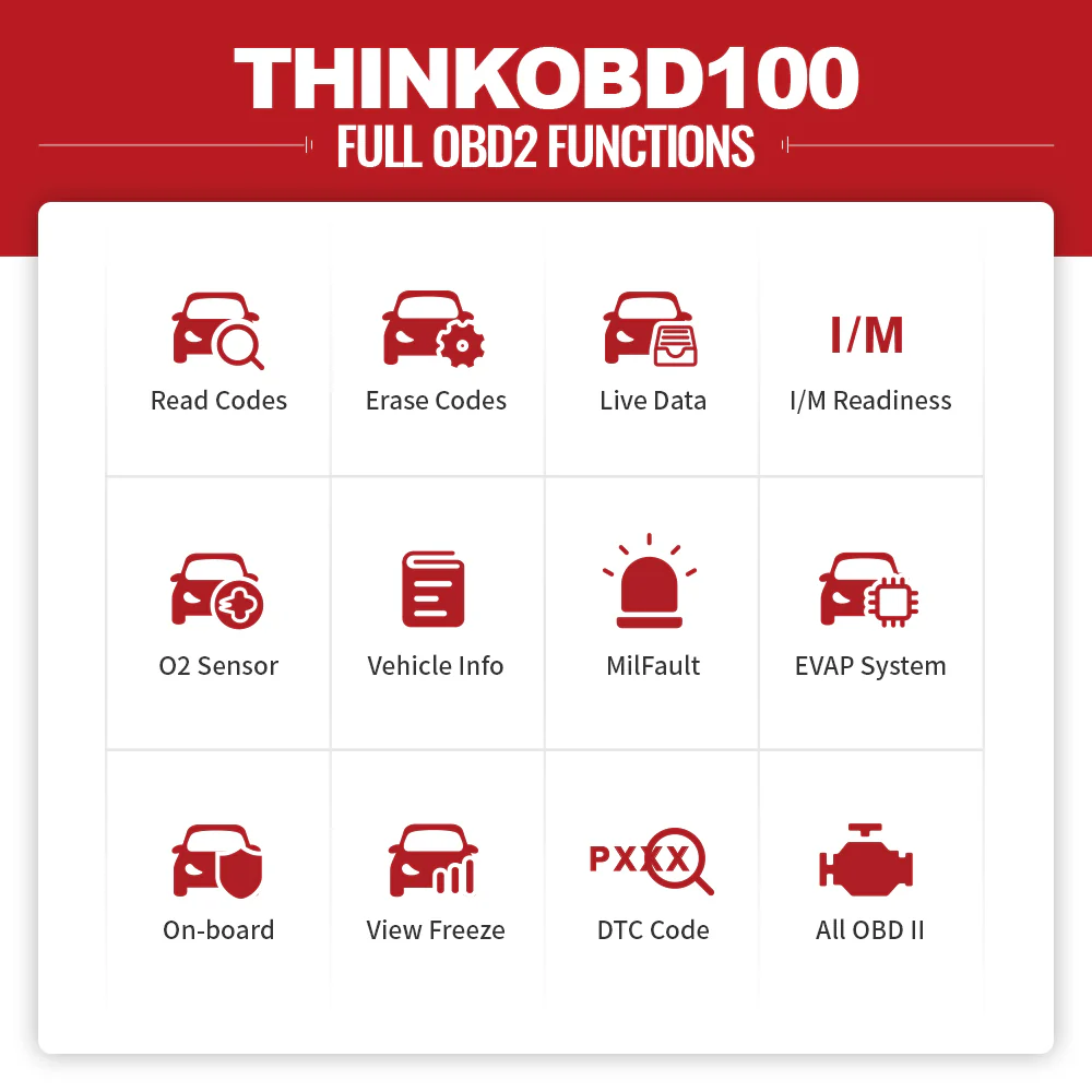 Thinkcar All-In-One Service Kit - OBD2 Scanner TPMS Automotive Diagnostic Equipment Test Tools - Image 7