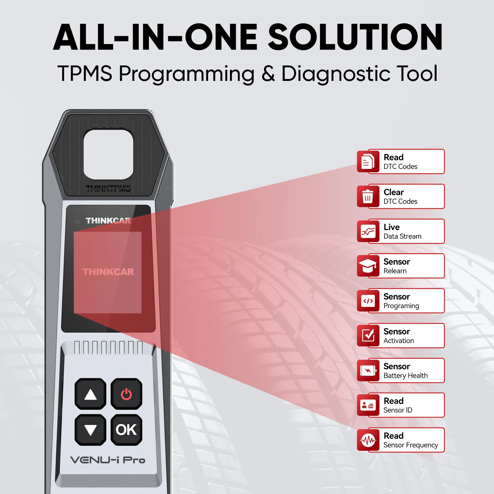 Thinkcar VENU iPRO TPMS Sensor Activation & Programming Tool - Intelligent Tire Pressure Monitoring System Diagnostic Device - Image 2