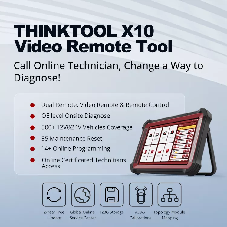 Thinkcar ThinkTool X10 - 10" OBD2 Scanner Car Code Reader Professional Automotive Diagnostic Equipment Tablet Tool with Remote Access Support - Image 5